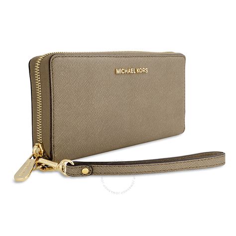 michael kors jet set dark dune wallet|Michael Kors Jet Set Leather Travel Flat Wallet .